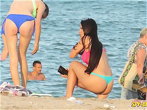 voyeur Beach warm Blue swimsuit panty inexperienced teen movie