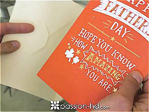 PASSION-HD Fathers day intercourse gift with step daughter