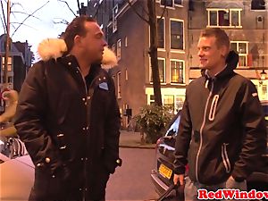 fat Amsterdam prostitute cockriding tourist