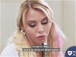 porno ACADEMIE - schoolgirl Lara Sins gets jism frosted